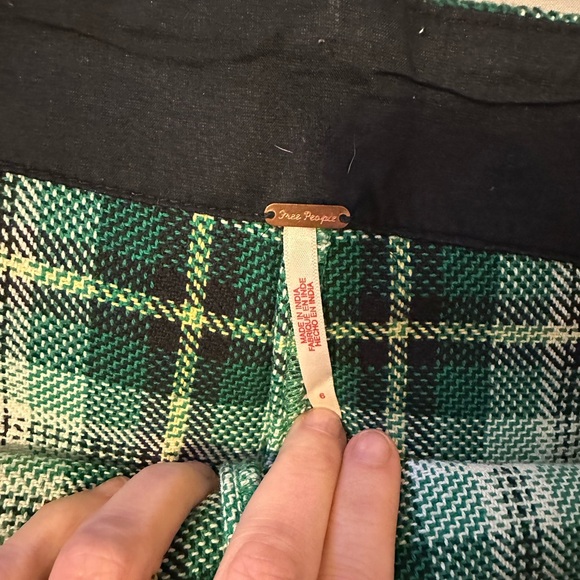 Free People Green Plaid Skort 6 - Picture 4 of 4